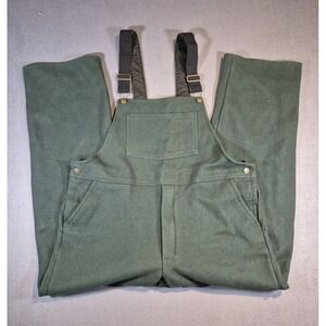 Codet Overall Men LARGE x 32" Green Wool Bib 194 Canada Hunting Workwear Vintage
